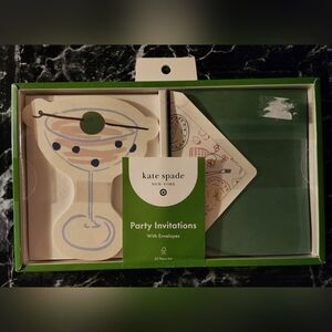 NIB Kate Spade New York x Target Martini Glass PARTY Invitation Set
